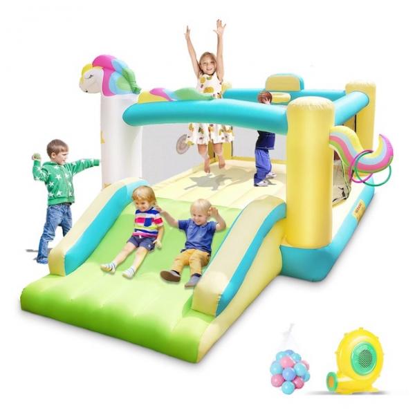 Bouncy Castle with Wide Slide for Kids 