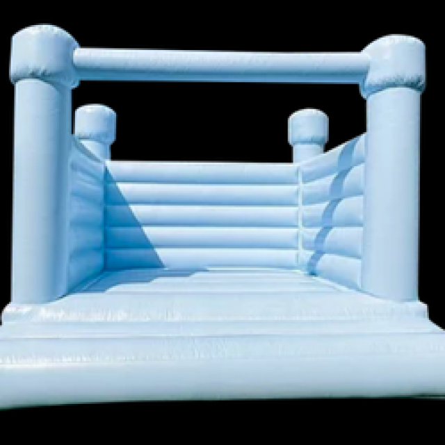 White Bounce House with Air Blower- Portable, Large Ball Pool and Jump Space 3in1 Bouncey House A Spacious Joy-Room for Kids 